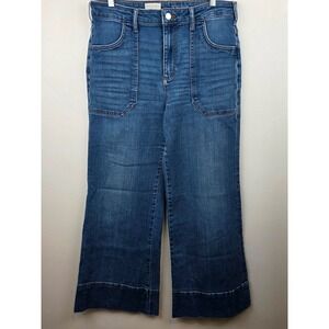 Pilcro Anthropologie Wide Leg Jeans Medium Wash 30P OB1986009